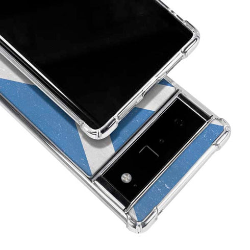Scotland Flag Distressed Google Pixel 6 Clear Case